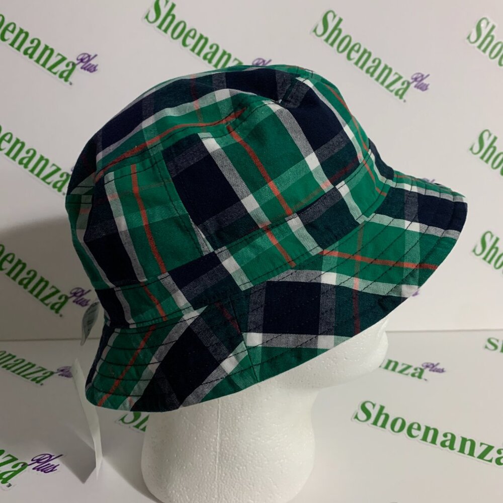 Adidas Bucket Hat Golf Reversible Ladies Womens Green Plaid White Blue One Size - Picture 5 of 12